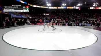 100 lbs Champ. Round 1 - Caydence Aagard, Buhl vs Elsie Nebeker, Twin Falls