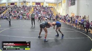 132 lbs Round 1 - Brayden Hill, Spartanburg Wrestling Academy vs Kyler Corley, KC Elite Trainng Center