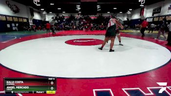 285 lbs Quarterfinal - Kalui Costa, Elsinore vs Angel Mercado, Crespi