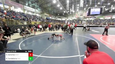 54 lbs Consi Of 16 #2 - Dash Sanchez, Montrose Wrestling Club vs Klayton Candelaria, Pagosa Springs