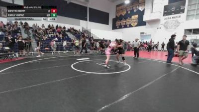 155 lbs Quarterfinal - Emily Ortiz, Northview vs Devyn Kripp, LB Poly