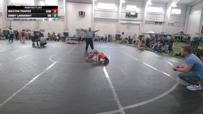40-44 lbs Semifinal - Emmy Lashaway, Unattached vs Maxton Fraites, Capital City Wrestling Club