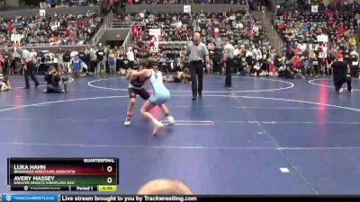 80 lbs Quarterfinal - Avery Massey, Greater Heights Wrestling-AAA vs Luka Hahn, Brookings Wrestling Associatio