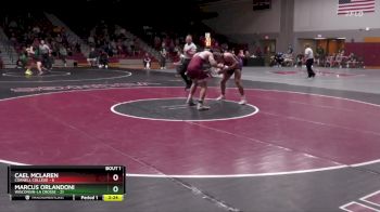 184 lbs Finals (2 Team) - Marcus Orlandoni, Wisconsin-La Crosse vs Cael Mclaren, Cornell College