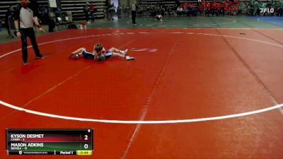 65 lbs Semis & 1st Wrestleback (8 Team) - Mason Adkins, Bemidji vs Kyson DeSmet, Canby