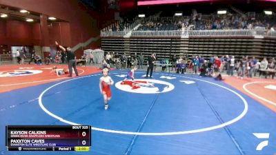 45 lbs Semifinal - Kayson Calkins, Green River Grapplers Wrestling vs Paxxton Caves, Evanston Elite Wrestling Club