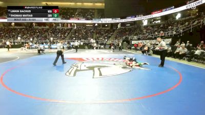 II-101 lbs Cons. Round 2 - Linkin Backus, Walton-Delaware Academy vs Thomas Matias, Shoreham-Wading River