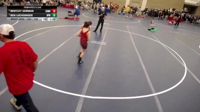 12U - 117 lbs Cons. Round 3 - Finnegan Sturm, Coon Rapids Mat Bandits Wrestling Club vs Phoebe Morris, Monticello Wrestling Club