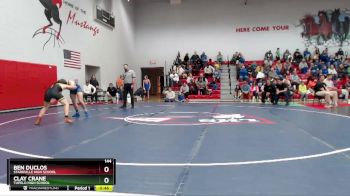 144 lbs 5th Place Match - Clay Crane, Tupelo High School vs Ben Duclos, Starkville High School