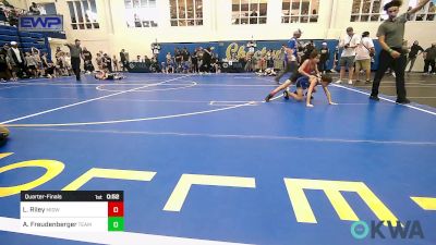 61 lbs Quarterfinal - Leland Riley, Midwest City Bombers Youth Wrestling Club vs Axel Freudenberger, Team Guthrie Wrestling