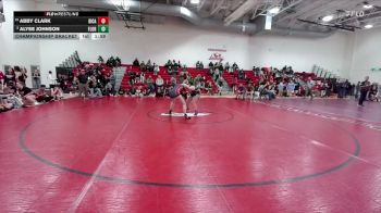 145 lbs Championship Bracket - Alyee Johnson, Florence High School vs Abby Clark, Discovery Canyon