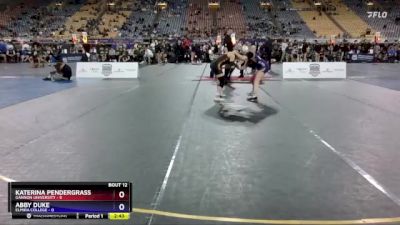 116 lbs Quarters & 1st Wb (16 Team) - Abby Duke, Elmira College vs Katerina Pendergrass, Gannon University