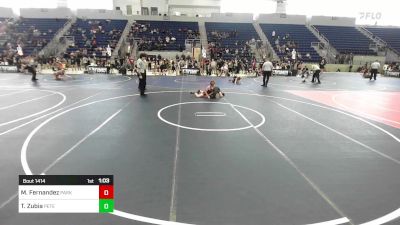 98 lbs Quarterfinal - Matthew Fernandez, Parker Invictus WC vs Thomas Zubia, Peterson Grapplers