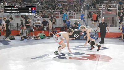 150 lbs Cons. Round 5 - Owen Dennis, Ohio vs Wyatt Hoppes, Yorktown Wrestling Club