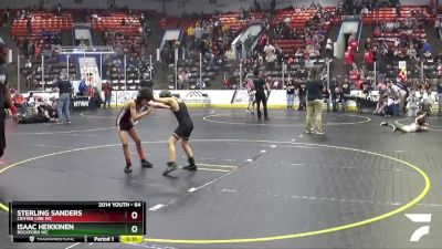 64 lbs Cons. Round 4 - Sterling Sanders, Center Line WC vs Isaac Heikkinen, Rockford WC