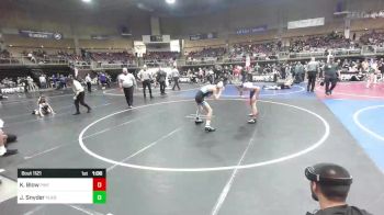 102 lbs Quarterfinal - Kyle Blow, Pikes Peak Warriors vs Jariah Snyder, Pueblo West Storm