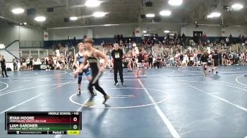 145 lbs Champ. Round 1 - Liam Gardner, Michigan West Wrestling Club vs Ryan Moore, Perrysburg Wrestling Club