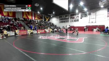 132 lbs Cons. Round 4 - Kamari Baldelomar, San Dimas vs Caleb Wonnell, Heritage