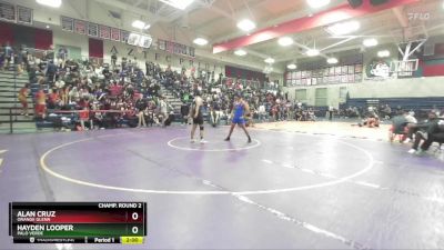 190 lbs Champ. Round 2 - Alan Cruz, Orange Glenn vs Hayden Looper, Palo Verde