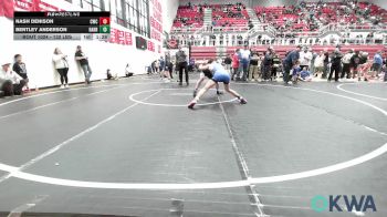 132 lbs Semifinal - Nash Denison, Cowboy Wrestling Club vs Bentley Anderson, Harrah Little League Wrestling