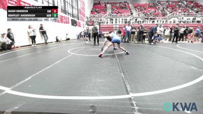 132 lbs Semifinal - Nash Denison, Cowboy Wrestling Club vs Bentley Anderson, Harrah Little League Wrestling