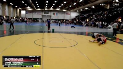 157 lbs Cons. Round 5 - Wyatt McDermott, Western Wyoming College vs Grayson Williams, Western Colorado University