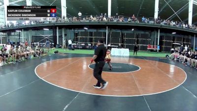 105 lbs Kaitlin Coleman, Georgia vs McKenzie Simonson, Wisconsin