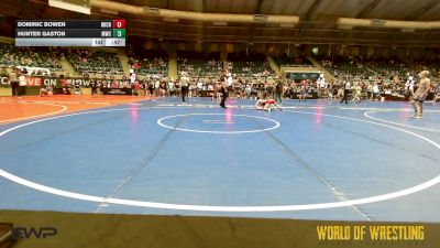 76 lbs Consi Of 16 #1 - Dominic Bowen, Michigan Premier Wrestling Club vs HUNTER GASTON, Midway Wrestling Club