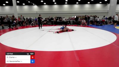 100 lbs 1/2 Final - Cody Clarke, Georgia vs Griffin Sensintaffar, Oklahoma