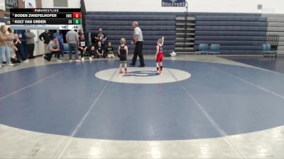 40 lbs 1st Place Match - Kolt Van Orden, Shootbox Rigby vs Boden Zwiefelhofer, Bulldog Wrestling Club