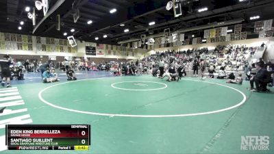 98 lbs Semifinal - Santiago Guillent, Socal Grappling Wrestling Club vs Eden King Berrelleza, Savage House