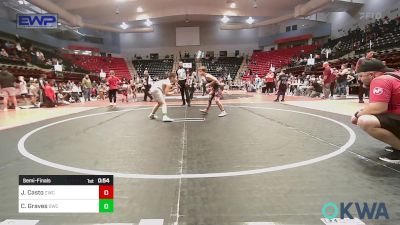 100 lbs Semifinal - Jesse Casto, Claremore Wrestling Club vs Cooper Graves, Salina Wrestling Club