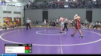 285 lbs Quarterfinals (8 Team) - Tyler Schott, Center Grove vs Austin Vanover, Evansville Mater Dei