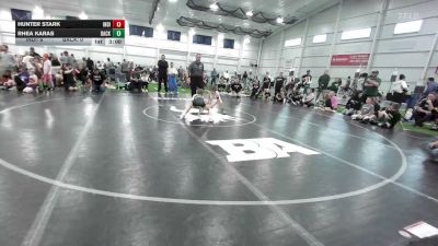 60 lbs Round Robin 1 - Hunter Stark, Indiana Outlaws - EL vs Rhea Karas, Backbone Wrestling Club - EL