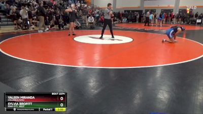 135 lbs Cons. Round 1 - Yaleen Miranda, Columbus/WMU vs Sylvia Brofitt, Iowa City, West