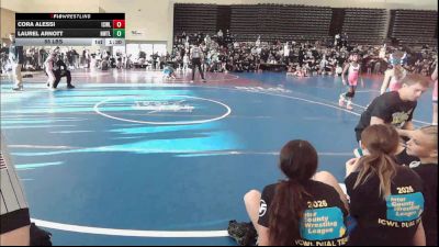 55 lbs Rr Rnd 1 - Cora Alessi, ICWL Lady Bruisers vs Laurel Arnott, NewWhale Teel - Girls