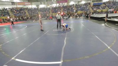 75 lbs Round Of 32 - Brody Duell, Burlington vs Bentlee Mcneill, Florence Middle School