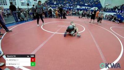 70 lbs Round Of 16 - Zeke Jansing, Norman Grappling Club vs Canon Williams, Piedmont