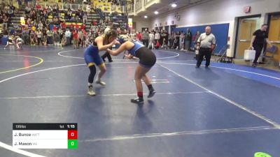 135 lbs Quarterfinal - Jordynn Bunce, Wattsburg vs Josie Mason, We