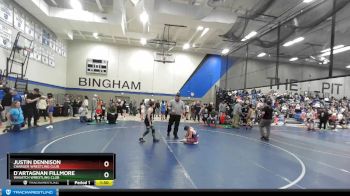 92 lbs Cons. Round 2 - D`Artagnan Fillmore, Wasatch Wrestling Club vs Justin Dennison, Charger Wrestling Club