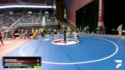 165 lbs 3rd Place Match - Jaydon Walther, Green River Grapplers Wrestling vs Jax McLean, Cowboy Kids Wrestling Club