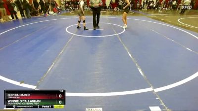 115 lbs Champ. Round 2 - Winnie O`callaghan, Sacred Heart Cathedral Prep vs Sophia Darer, Terra Nova