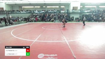 160 lbs Quarterfinal - Drayvn Roberts, East Hartford vs Joshua Nieroda, Suffield/Windsor Locks