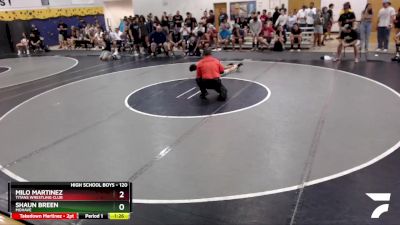 120 lbs Cons. Round 1 - Milo Martinez, Titans Wrestling Club vs Shaun Breen, Mohave