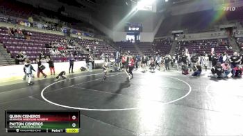 74-77 lbs Semifinal - Payton Cisneros, SLV Elite Wrestling Club vs Quinn Cisneros, Gladiator Wrestling Academy