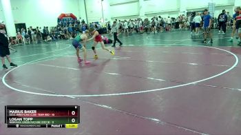 132 lbs Round 4 (16 Team) - Marius Baker, S.E.O. Wrestling Club- Team Red vs Logan Topp, Nebraska Green Machine (Dev B)