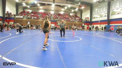 82-89 lbs Rr Rnd 2 - Breea Florez, HURRICANE WRESTLING ACADEMY vs Della Howell, Henryetta Knights Wrestling Club