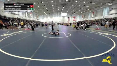 52 lbs Semifinal - Alexandria Ward, Falconer Youth Wrestling vs Xzonnah Hawkins, Club Not Listed