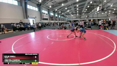 165 lbs 3rd Place Match - Kylie ODell, Texas vs Mekyela Garcia, Alamo City Wrestling Club