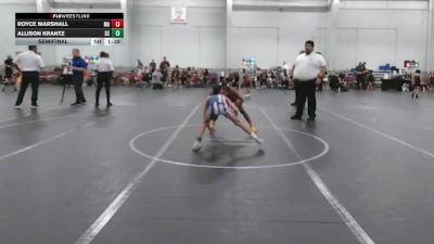 76 lbs Semifinal - Royce Marshall, Mat Assassins vs Allison Krantz, Slick Chicks